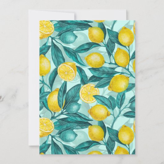 青と黄色のレモンの枝 (正面)