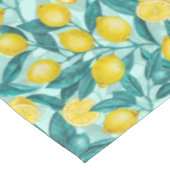 青と黄色のレモンの枝 テーブルクロス (アングル)