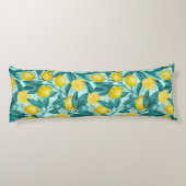 青と黄色のレモンの枝 ボディピロー (裏面)