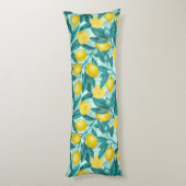 青と黄色のレモンの枝 ボディピロー (裏面 (縦))