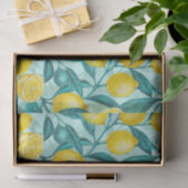 青と黄色のレモンの枝 薄葉紙 (ギフト)