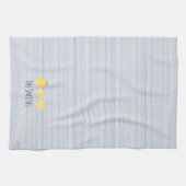 青と黄色のレモンキッチンタオル キッチンタオル (横)