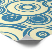 青と黄色の円のポスター ポスター (角)