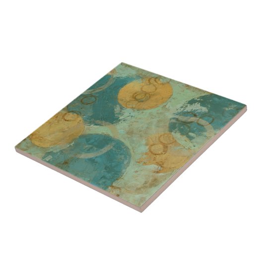 青と黄色の円 タイル (側面)