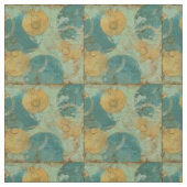 青と黄色の円 ファブリック (見本)