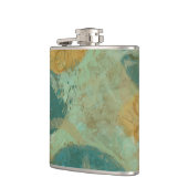 青と黄色の円 フラスク (左)