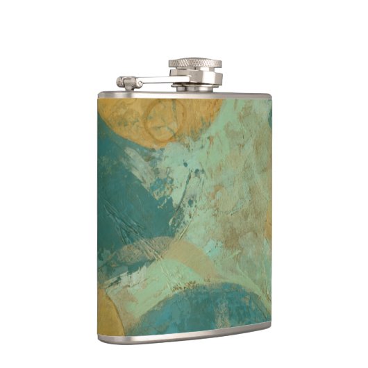 青と黄色の円 フラスク (右)