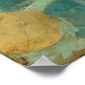 青と黄色の円 ポスター (角)