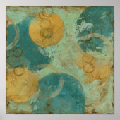 青と黄色の円 ポスター (正面)