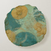 青と黄色の円 ラウンドクッション (裏面)