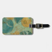 青と黄色の円 ラゲッジタグ (正面横)