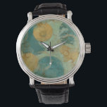 青と黄色の円 腕時計<br><div class="desc">青と黄色の円は、Megan Meagherによるこの素晴らしい作品を取り込む。鍵ライムグリーンはカラフルサークルの背景となる。今日このプリントのコピーを素晴らし取れ！</div>