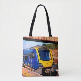 青と黄色の列車、シェフィールド トートバッグ