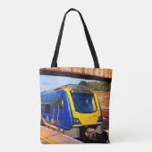 青と黄色の列車、シェフィールド トートバッグ (裏面)