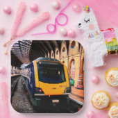 青と黄色の列車（ニューヨーク） ペーパープレート (パーティー)