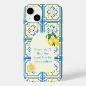 青と黄色の地中海柄iPhoneケース Case-Mate iPhoneケース (裏面)