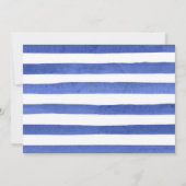 青と黄色の夏の花のウェディング セーブザデート (裏面)