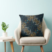 青と黄色の幾何学的 クッション (椅子)