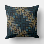 青と黄色の幾何学的 クッション (裏面)