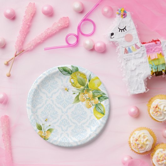 青と黄色の彼女は彼女の主なスクイーズ歓迎を見つけた ペーパープレート (パーティー)