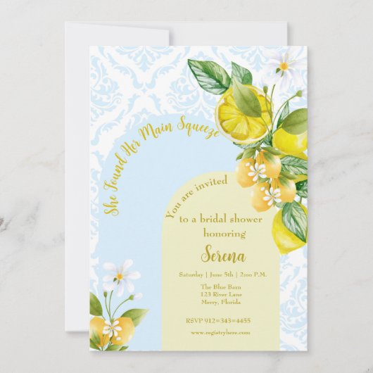 青と黄色の彼女は彼女の主な絞りを見つけた 招待状 (正面)