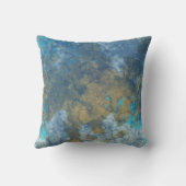 青と黄色の抽象芸術 クッション (裏面)