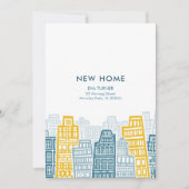 青と黄色の新しい家 カートゥーンシティ 招待状 (正面)