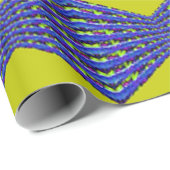 青と黄色の柄のデザイン ラッピングペーパー (ロールコーナー)