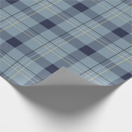 青と黄色の格子縞 ラッピングペーパー