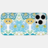 青と黄色の水彩花柄 Case-Mate iPhoneケース (裏面 (横))
