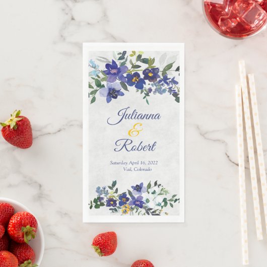 青と黄色の水色のフローラ結婚の (インサイチュ)