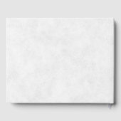 青と黄色の水色のフローラ結婚の ゲストブック (裏面)