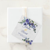 青と黄色の水色のフローラ結婚の フェイバータグ (インサイチュ)