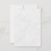 青と黄色の水色のフローラ結婚のinvitati 招待状 (裏面)