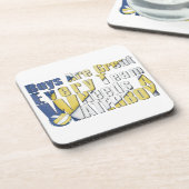 青と黄色の水辺バレーボール コースター (左側)