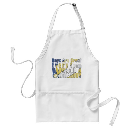 青と黄色の水辺バレーボール スタンダードエプロン (正面)