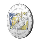 青と黄色の水辺バレーボール ダーツボード (正面右)