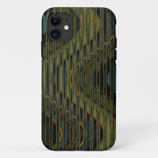 青と黄色の波テクスチャ Case-Mate iPhoneケース (裏面)