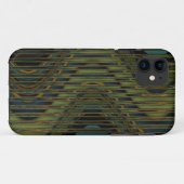 青と黄色の波テクスチャ Case-Mate iPhoneケース (裏面(横))