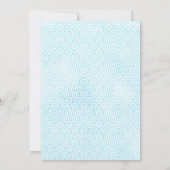 青と黄色の海の生物 縮小された結婚式のゲストリスト 案内状 (裏面)