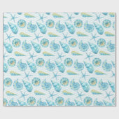 青と黄色の海の生航海の活 ラッピングペーパー (フラット)