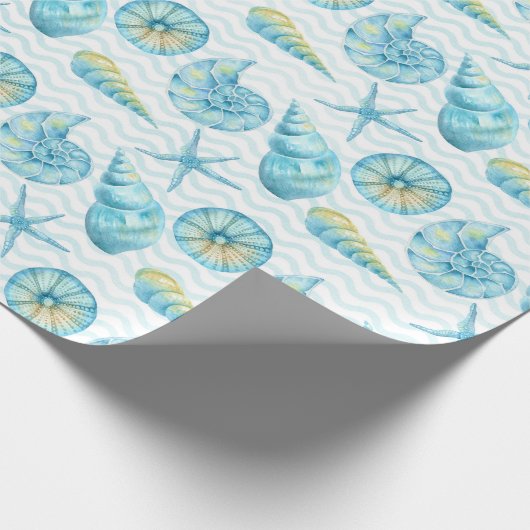 青と黄色の海の生航海の活 ラッピングペーパー (角)