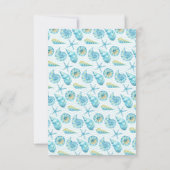 青と黄色の海結婚の命 出欠カード (裏面)