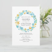 青と黄色の海結婚の命 招待状 (スタンド正面)