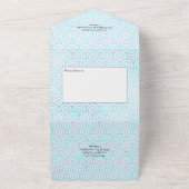 青と黄色の海航海の生結婚命 オールインワン招待状 (外側)