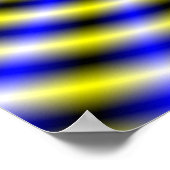 青と黄色の渦巻き ポスター (角)