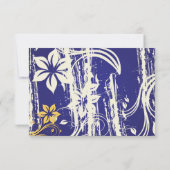 青と黄色の渦巻結婚きサンキューカード サンキューカード (裏面)