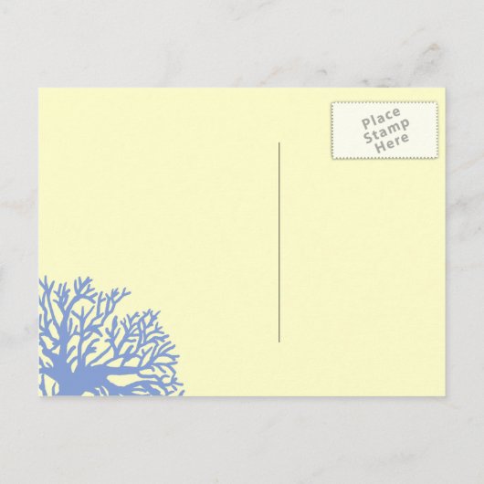青と黄色の熱帯魚の保存日 案内ポストカード (裏面)