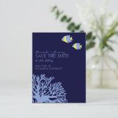 青と黄色の熱帯魚の保存日 案内ポストカード (スタンド正面)