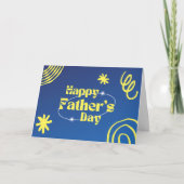 青と黄色の父の日 カード (正面)